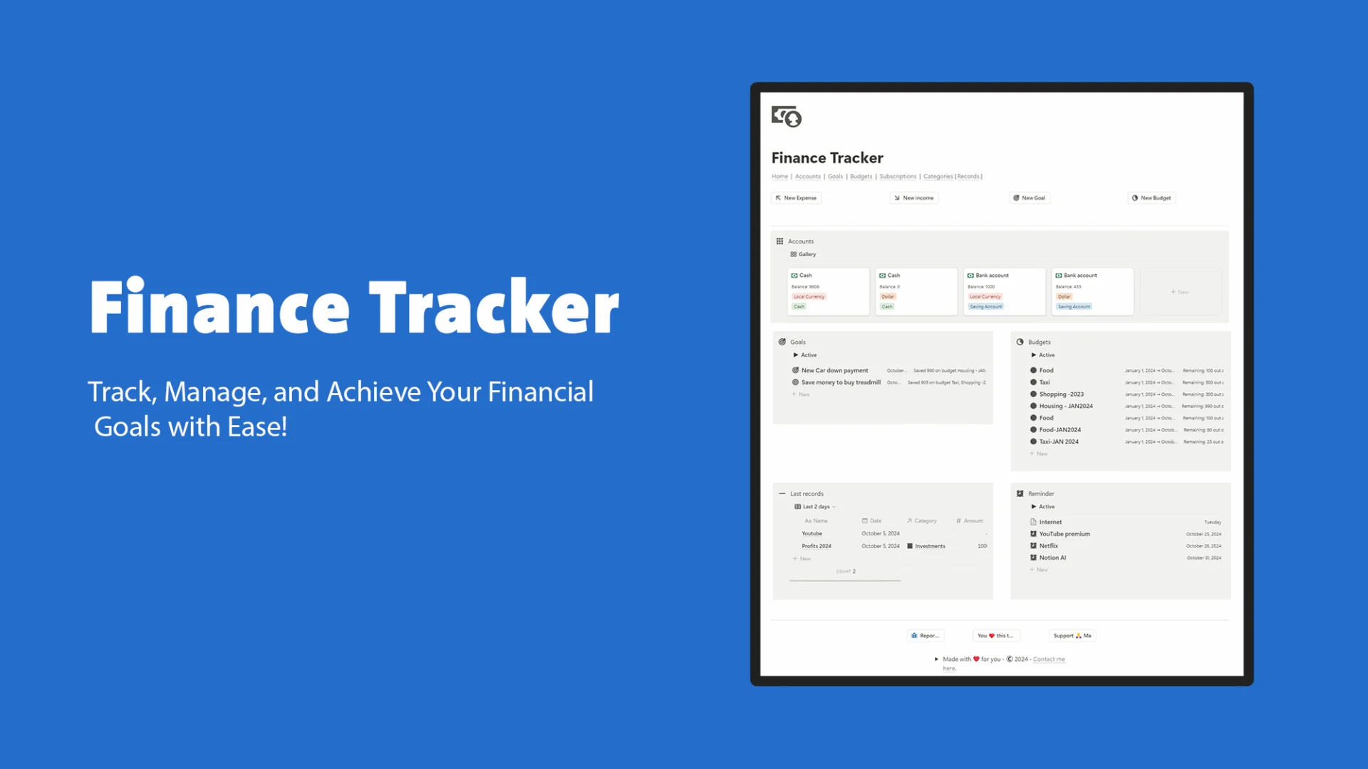How to use finance tracker - fayed - fayedtion