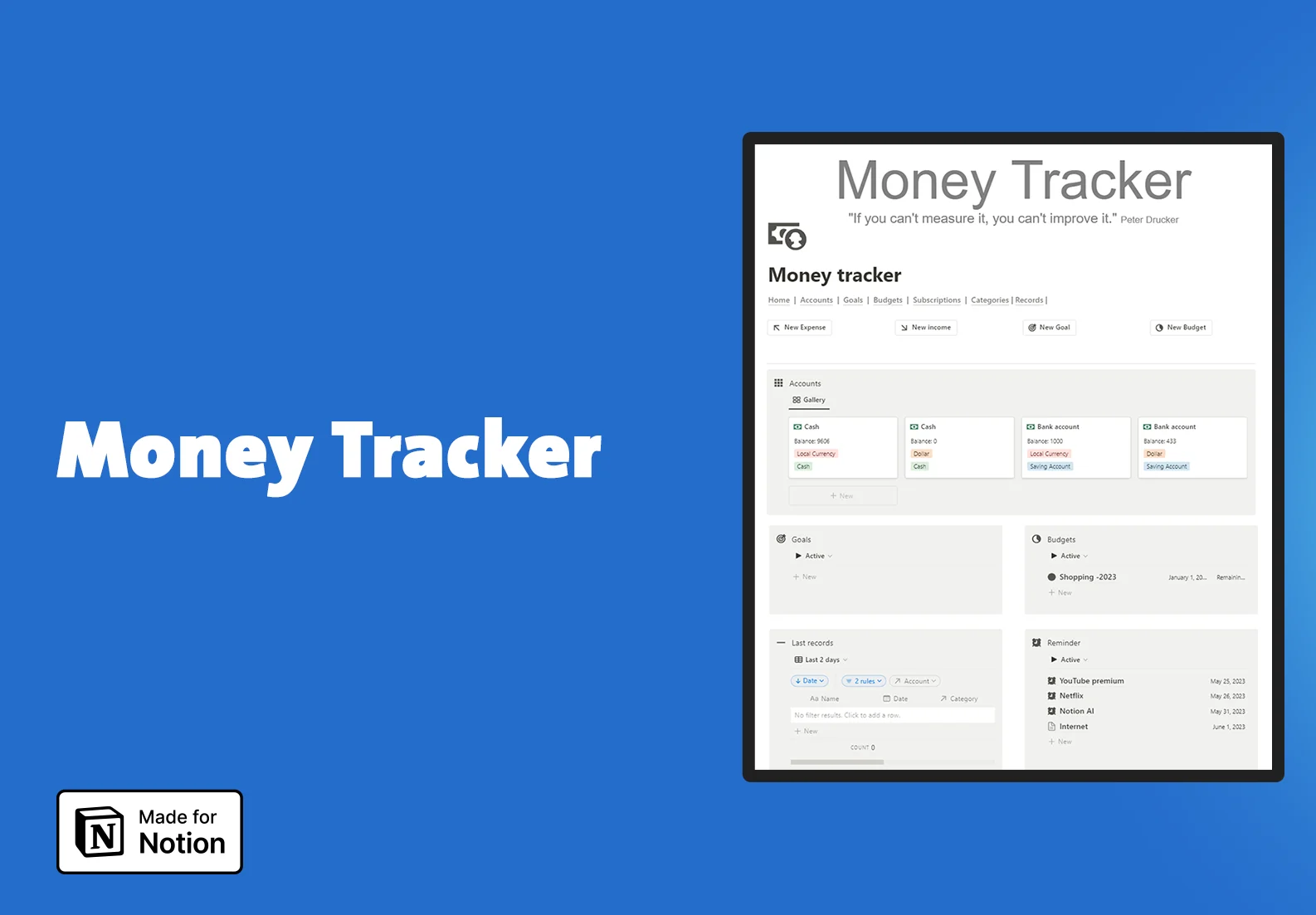 finance Tracker - finance - notion template - fayed - fayedtion`