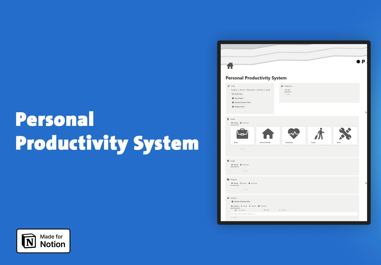 Personal productivity system - notion template - fayed - fayedtion