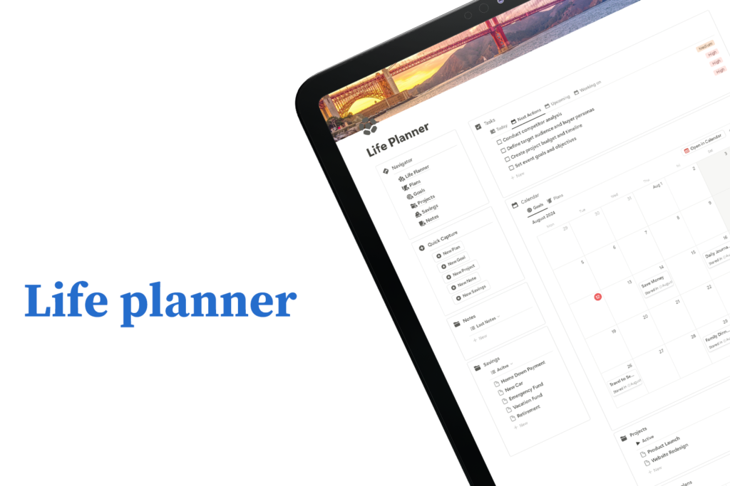 Life planner - best notion template - fayed - fayedtion
