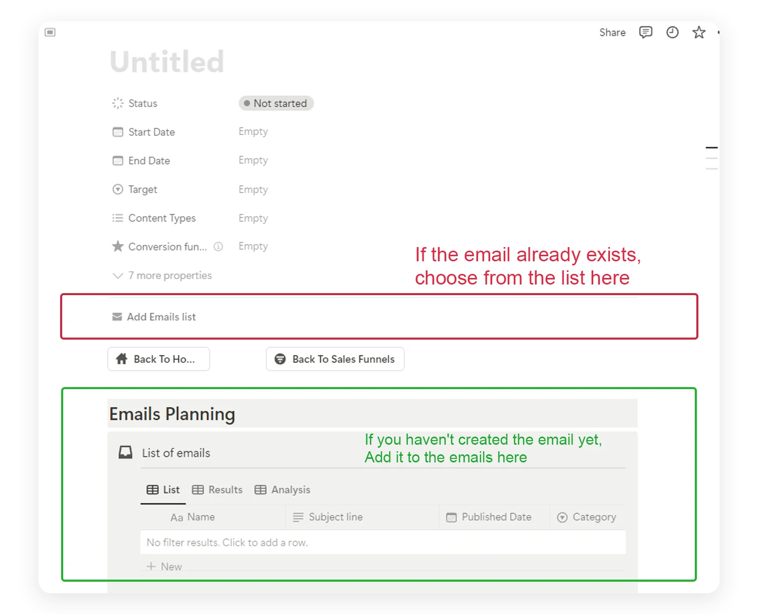 how to use email marketing toolkit - notion template - fayed - fayedtion