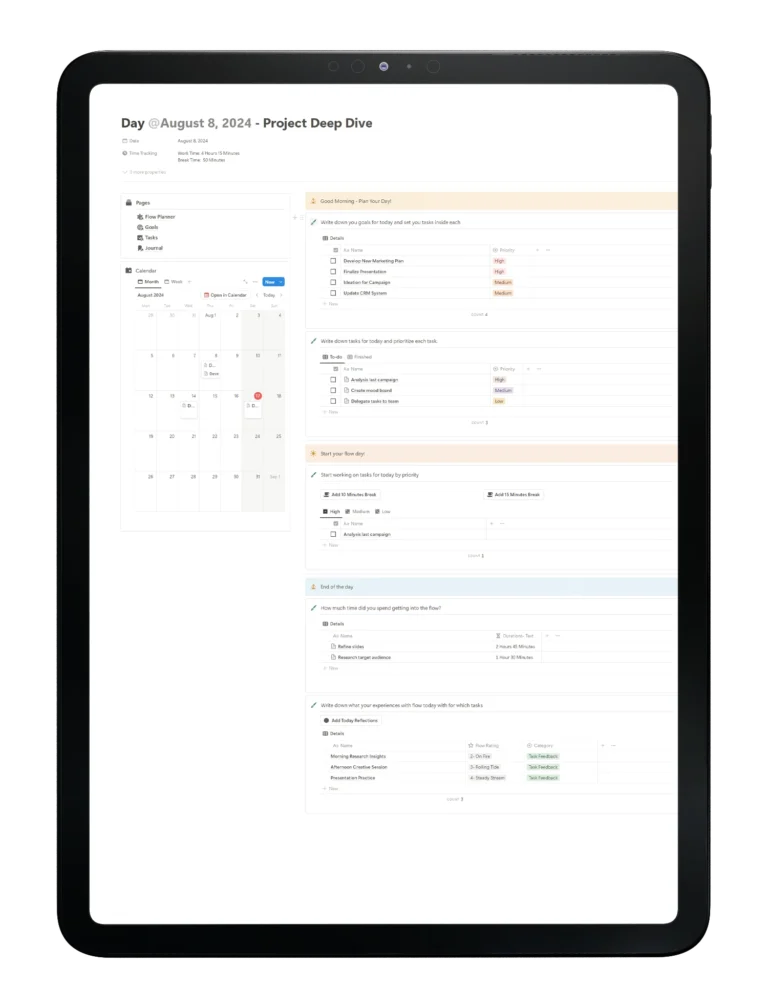 Flow planner - notion template- fayed- fayedtion