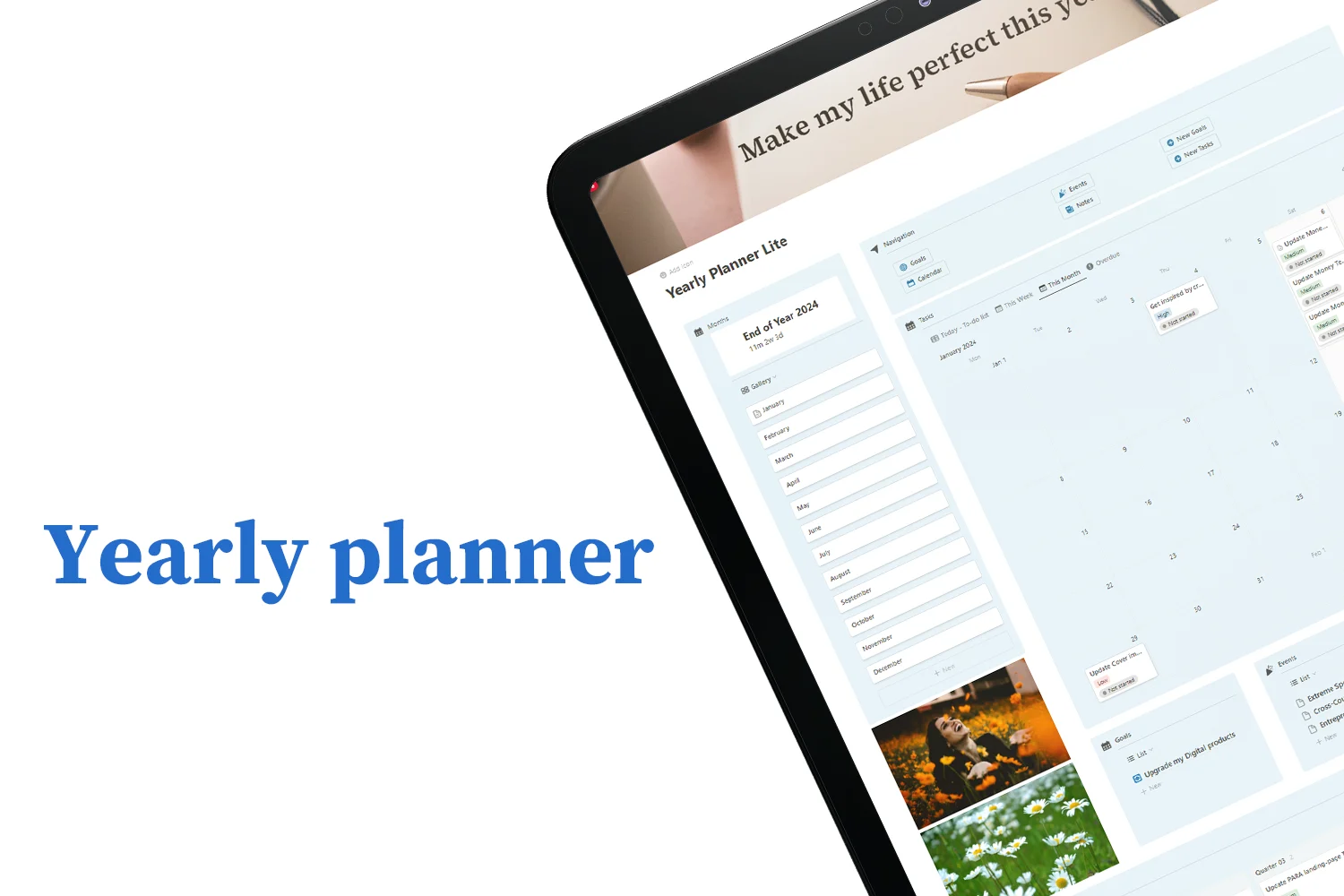 Yearly Planner - tablet preview - fayed - fayedtion