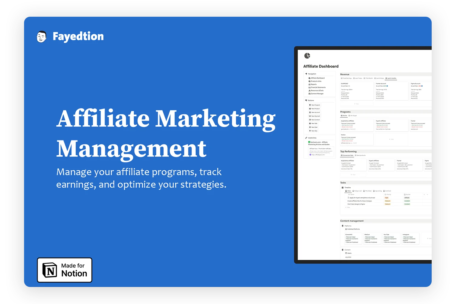 Affiliate Marketing Management -notion-template-fayed-fayedtion