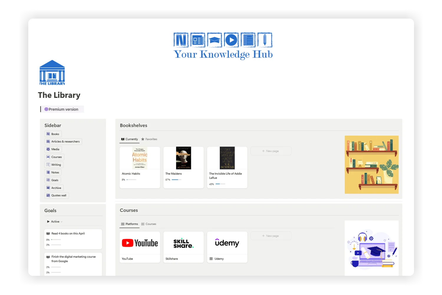 The Library-notion-template-fayed-fayedtion