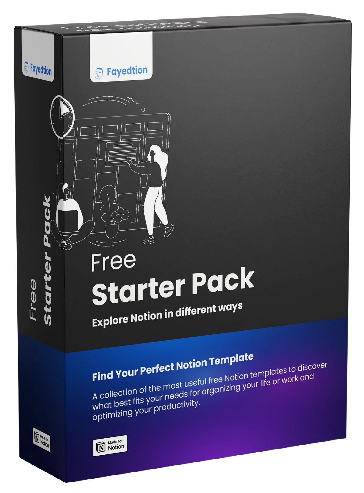 box of pack of notion templates