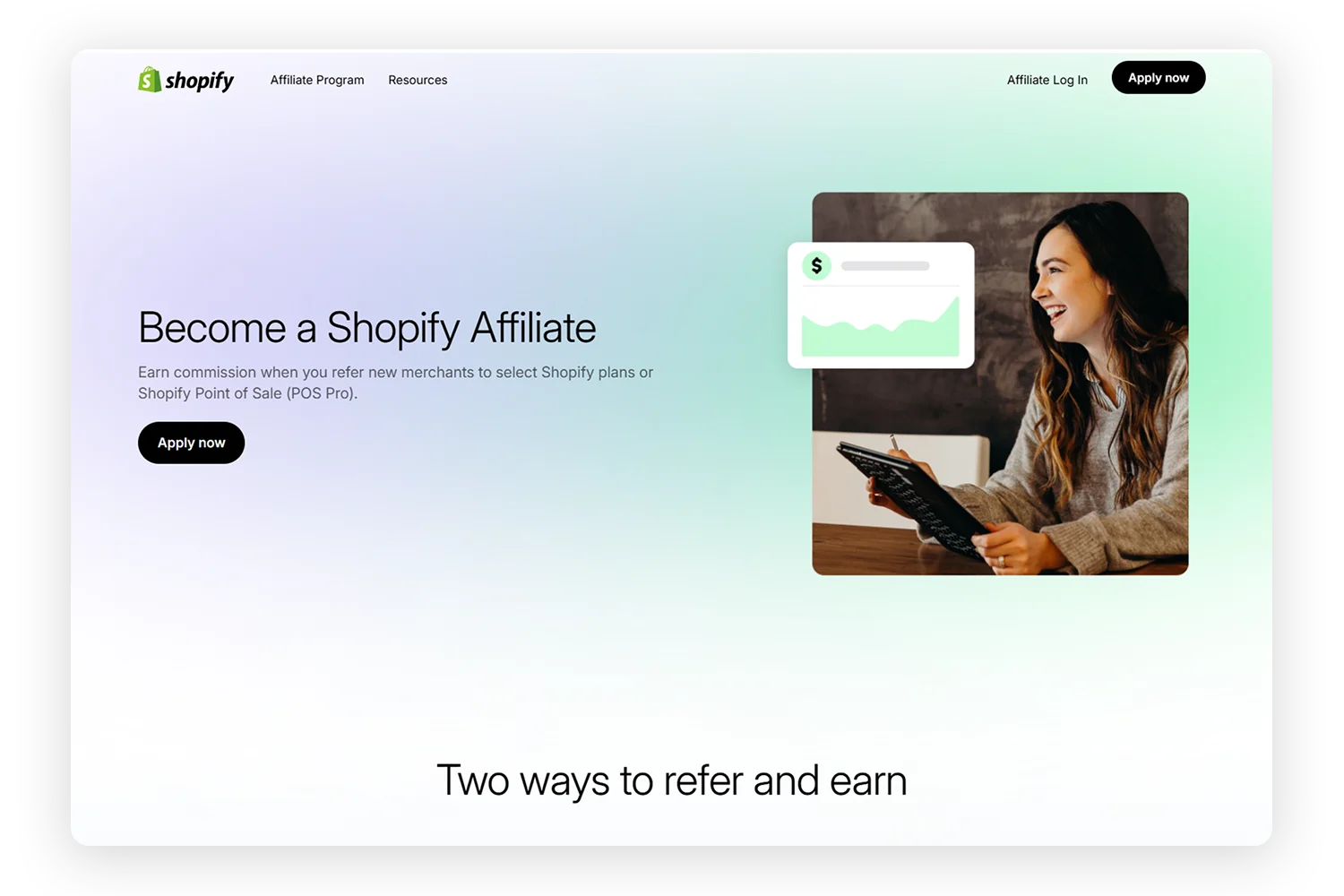 Shopify Affiliate Program website preview