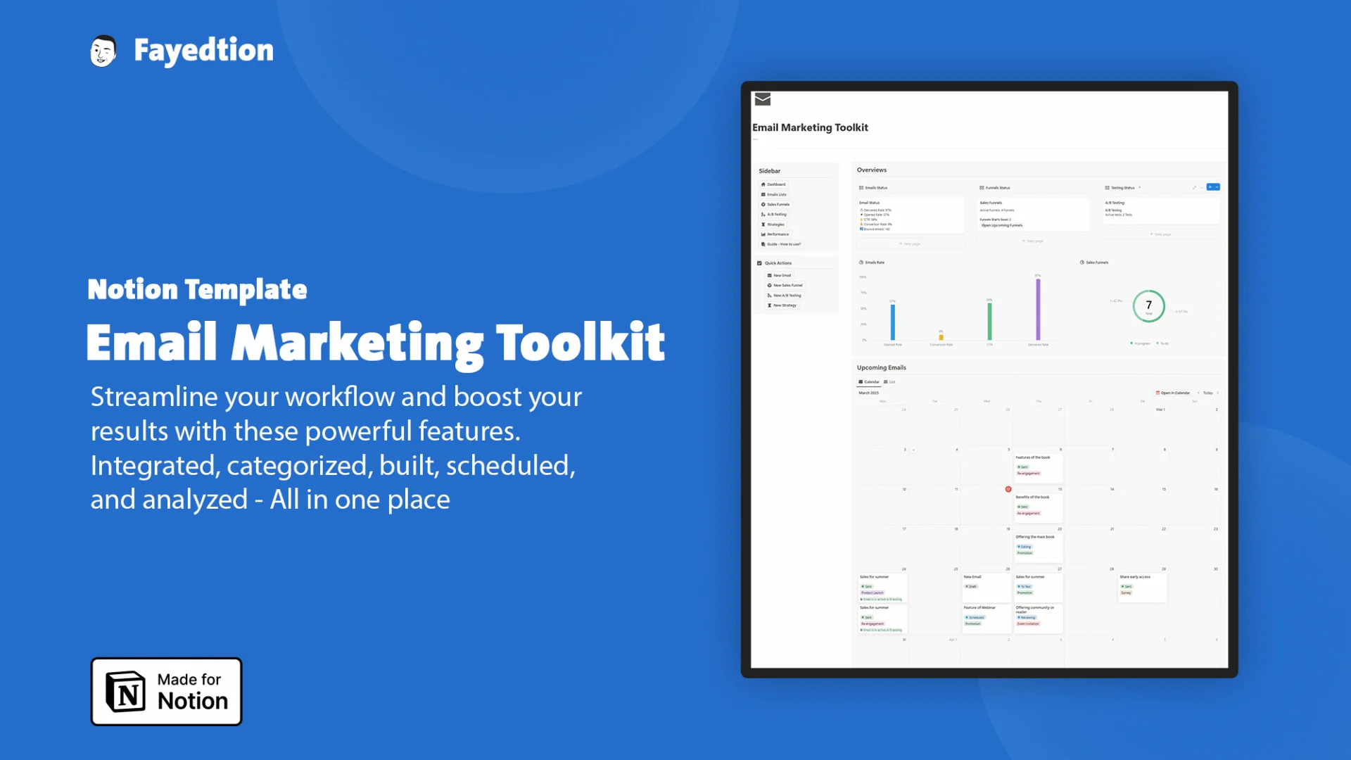 Email Marketing Planner in notion | Fayed - Fayedtion