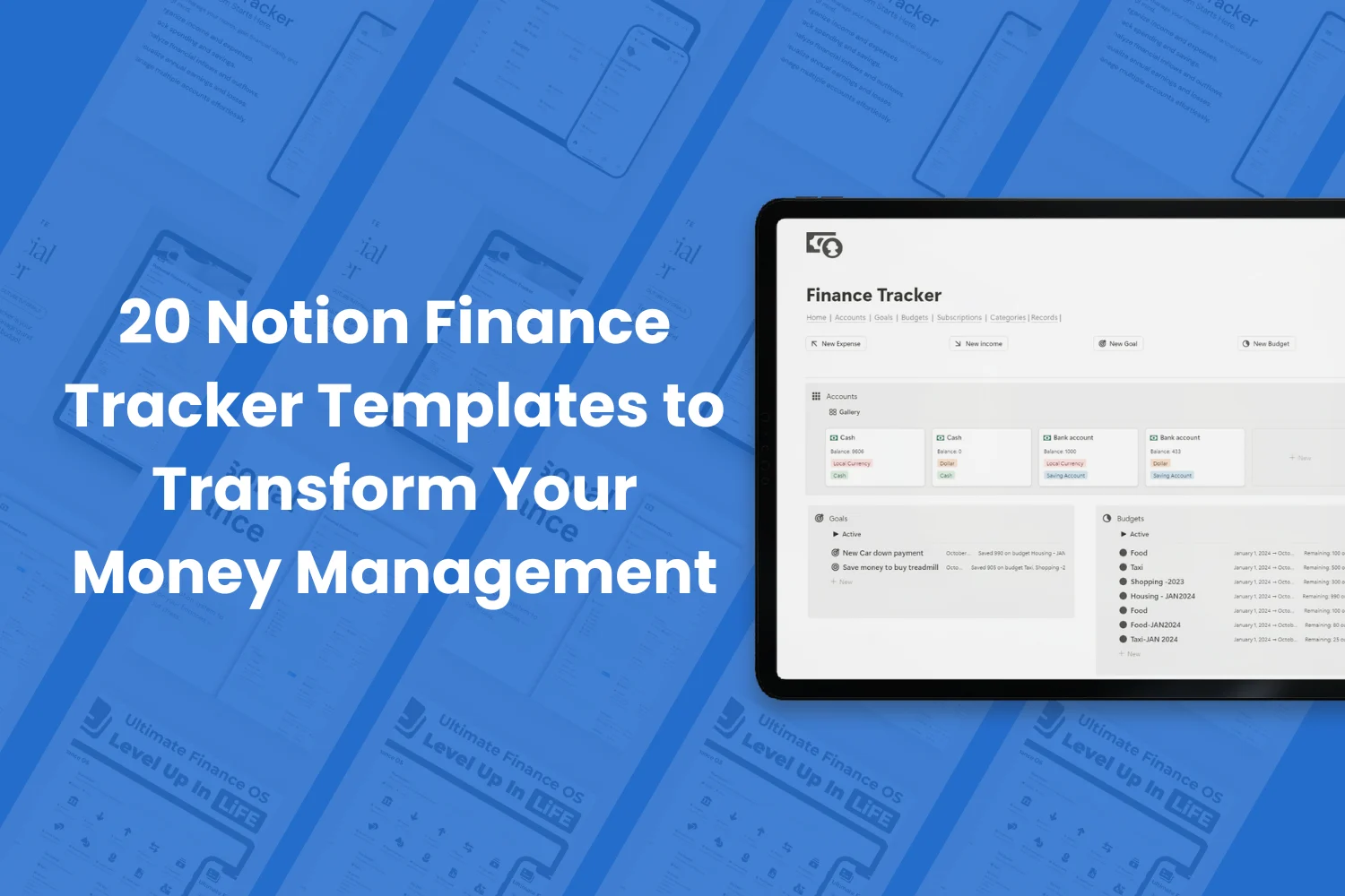 20 Finance notion Template - blog post