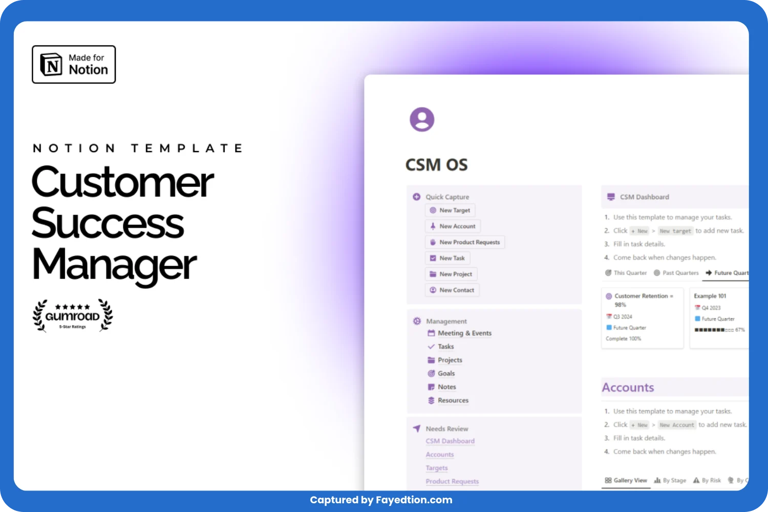 CSM OS - Notion Template captured by fayed - fayedtion