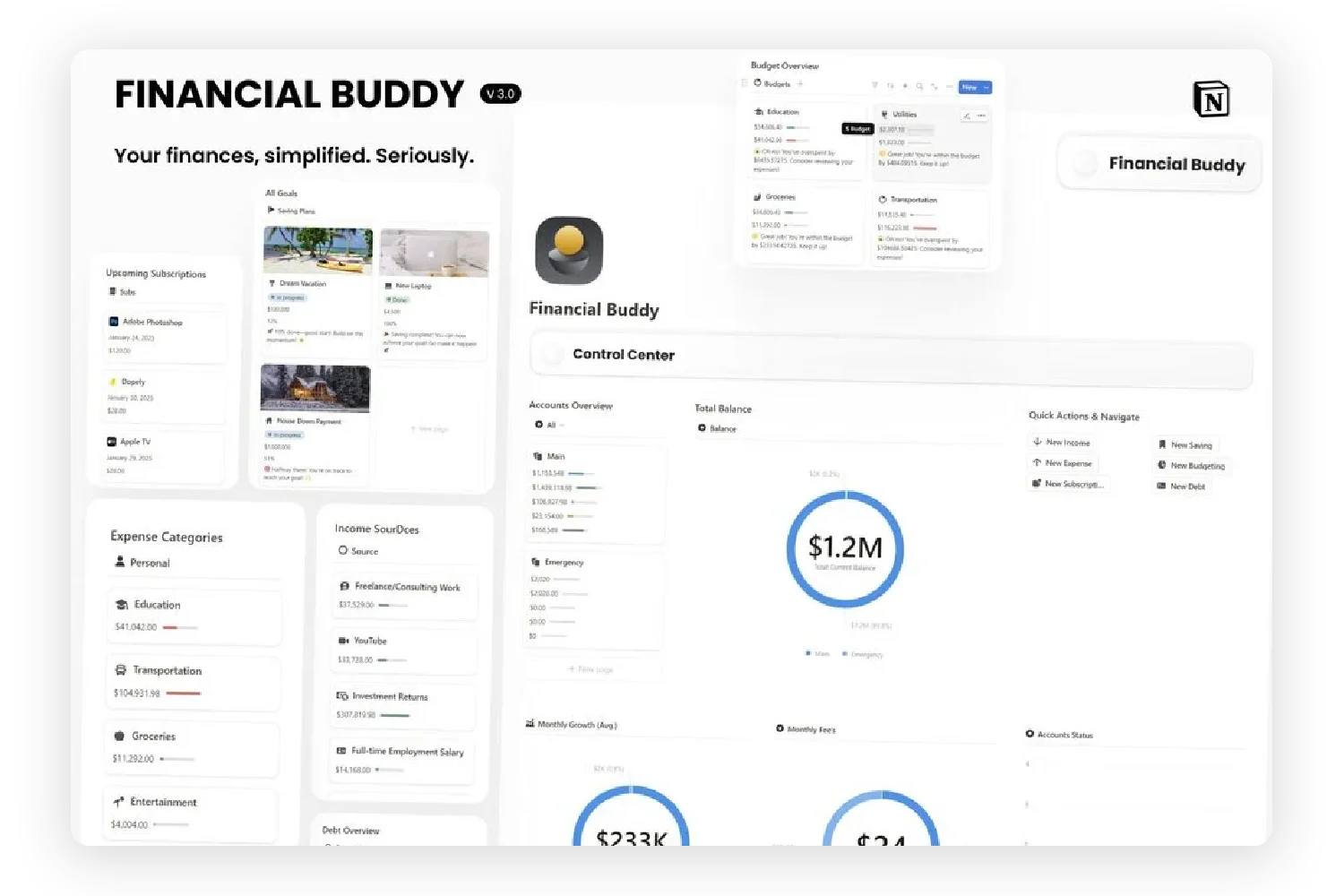 Financial Buddy for Notion