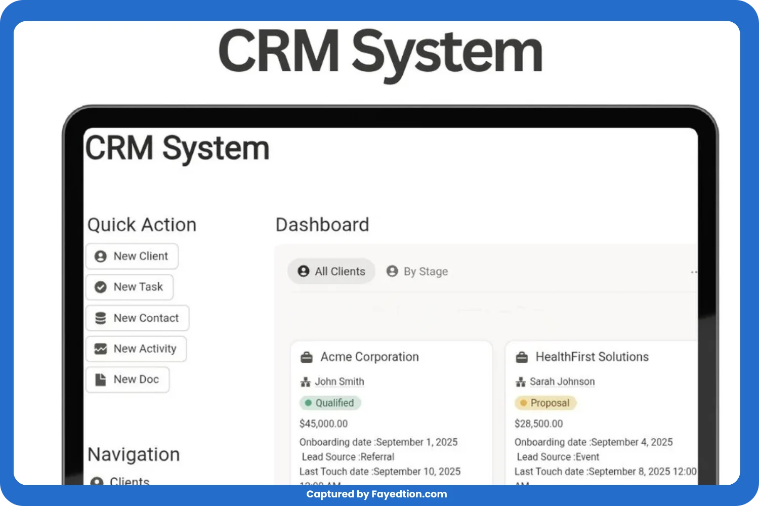 Notion CRM System captured by fayed - fayedtion