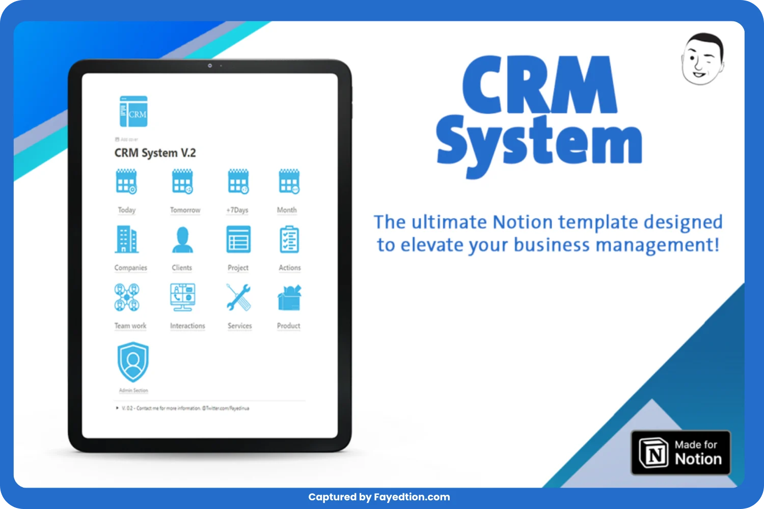Notion CRM Template - Clients, Sales & Teams Fayed - Fayedtion