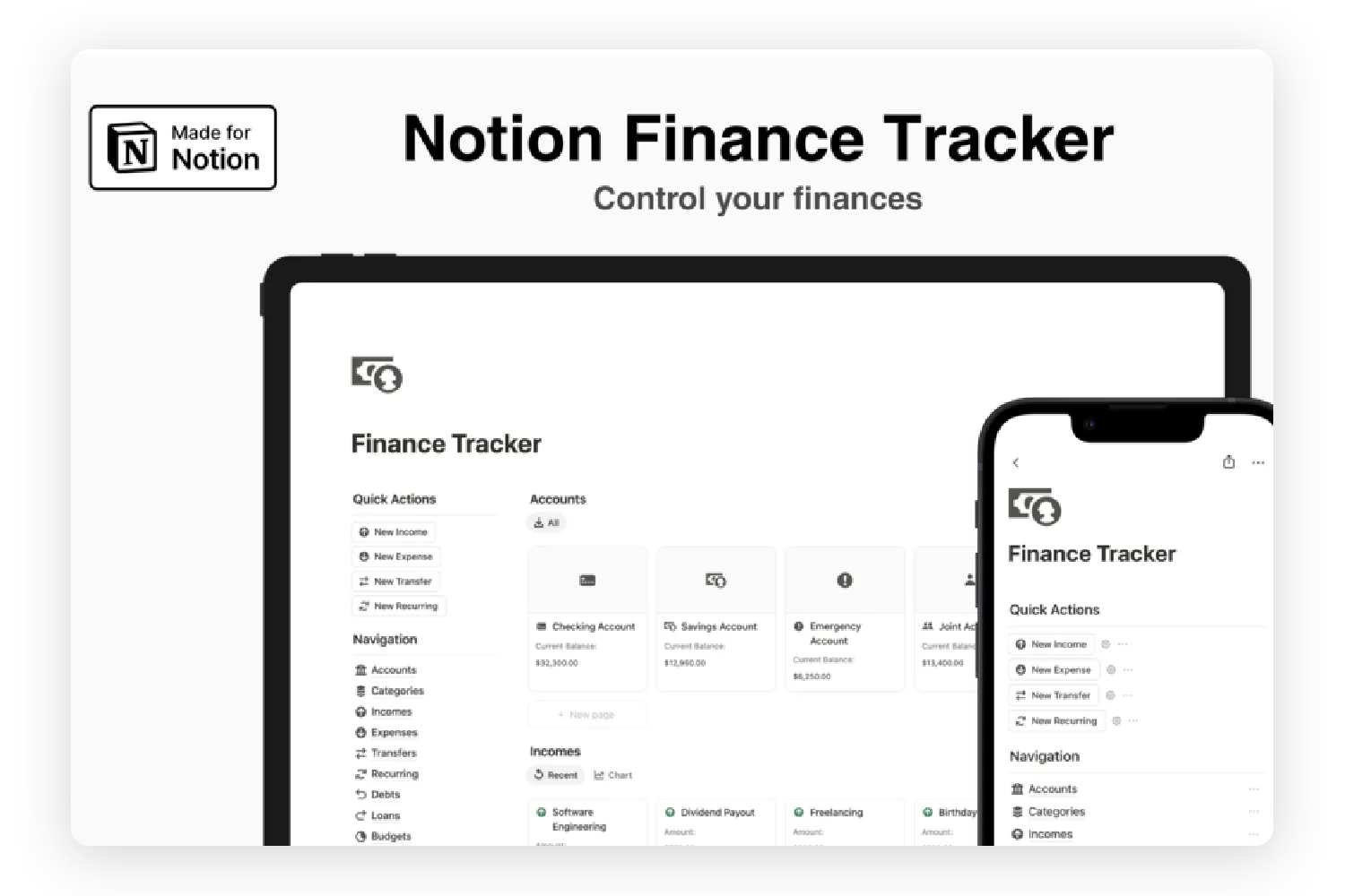 Notion Finance Tracker
