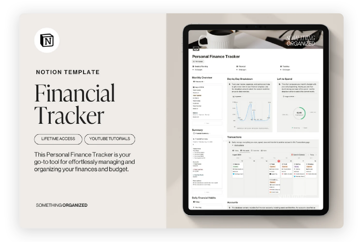 Personal Finance Tracker Notion Template