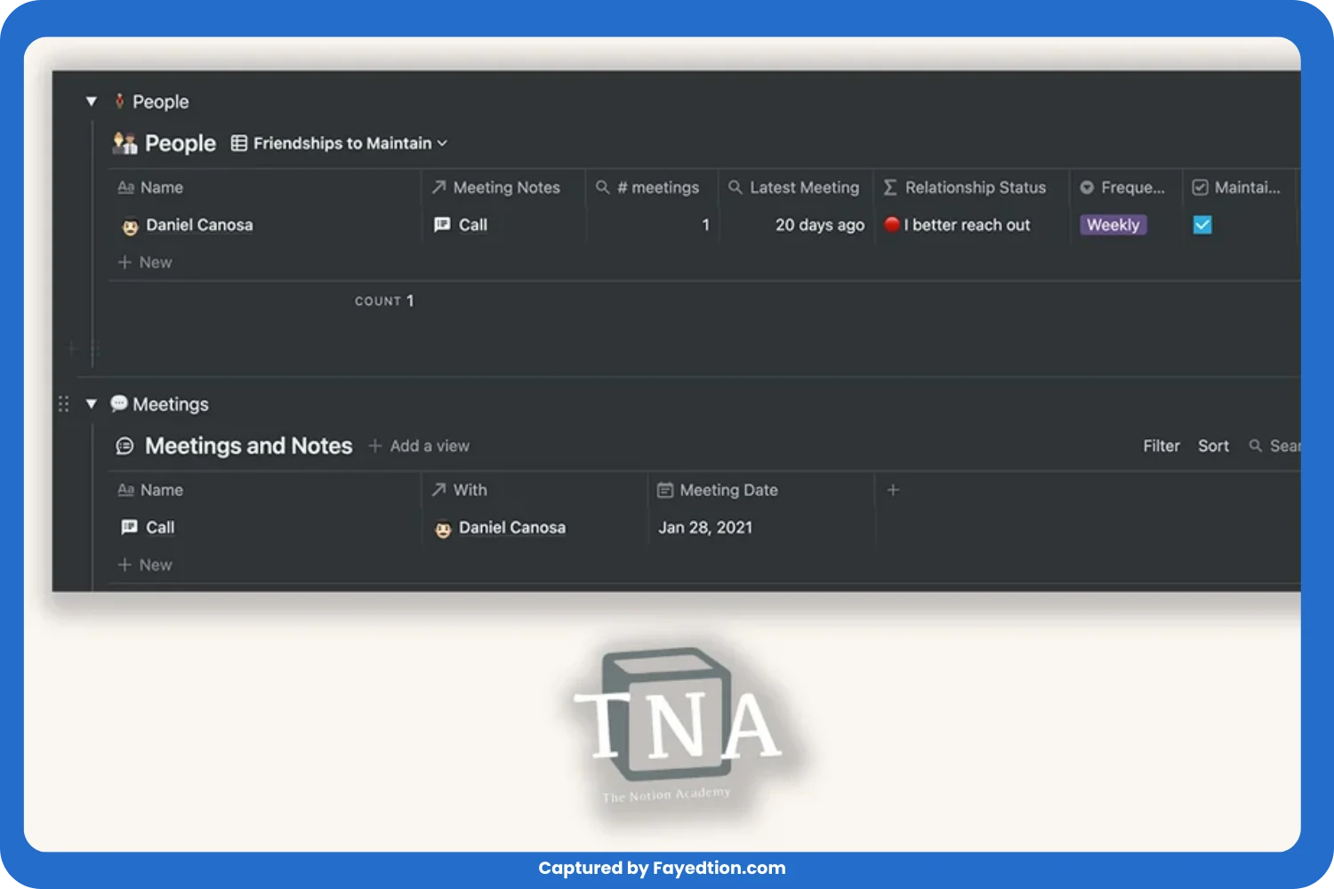 Simple CRM (Notion Template) captured by fayed - fayedtion