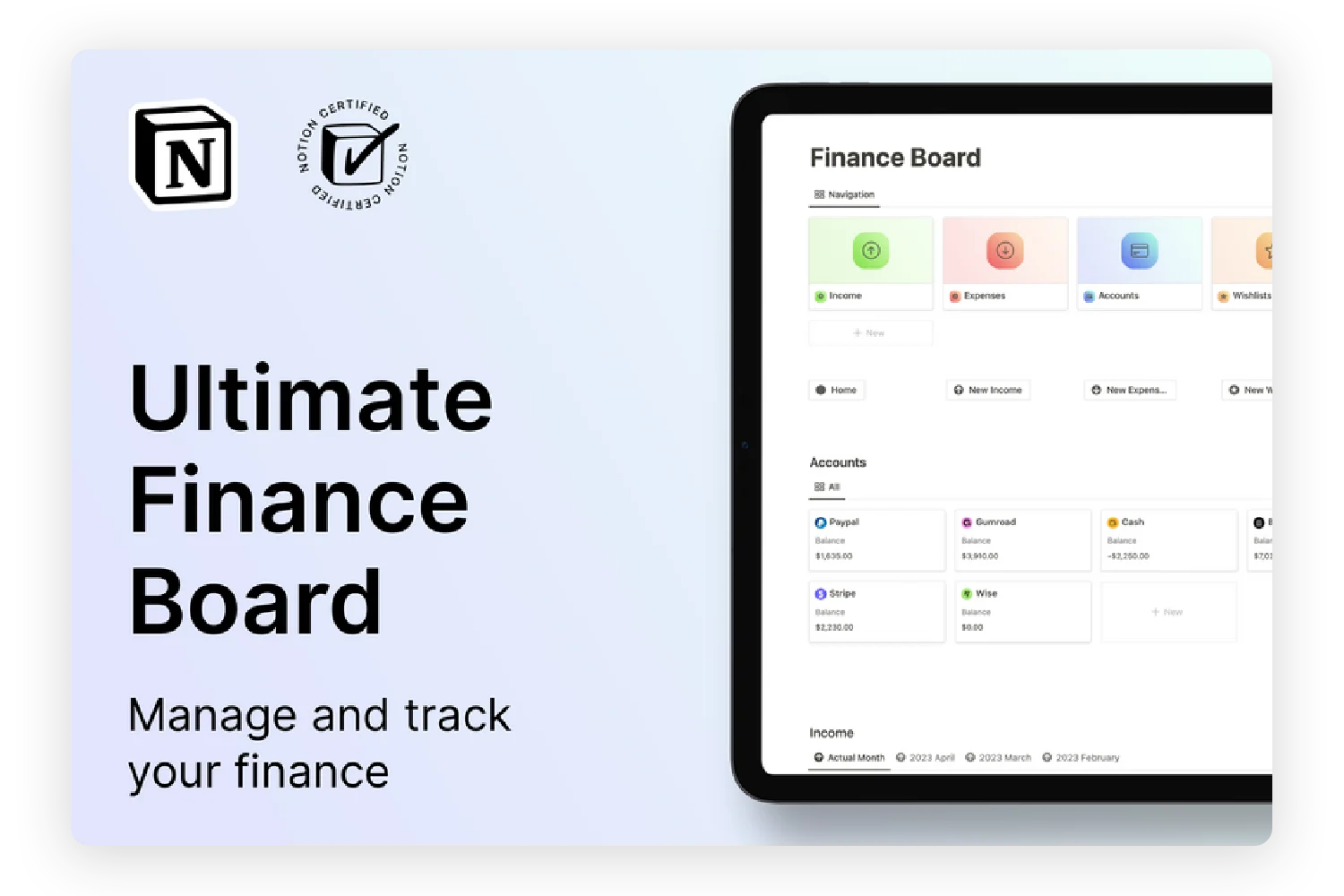 Ultimate Finance Tracker Notion Template