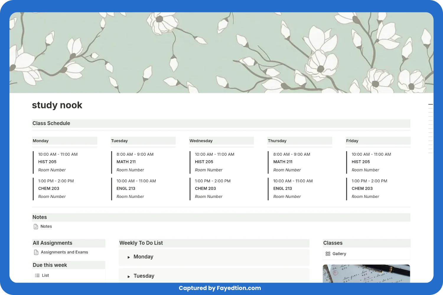 Student Planner captured by fayed - fayedtion