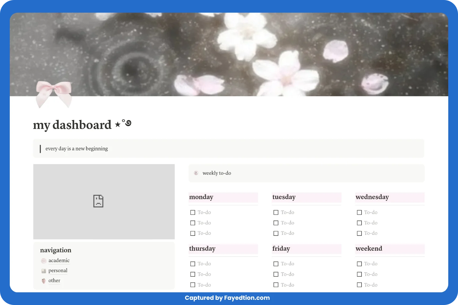 student dashboard - shoujo aesthetic captured by fayed - fayedtion