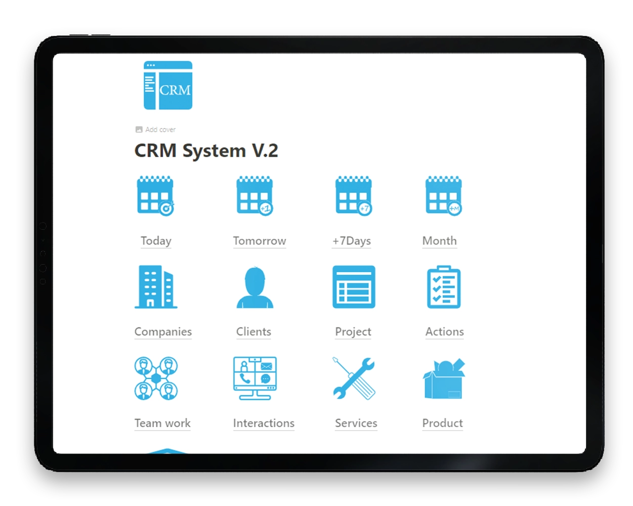 CRM template Preview tablet - fayed - fayedtion