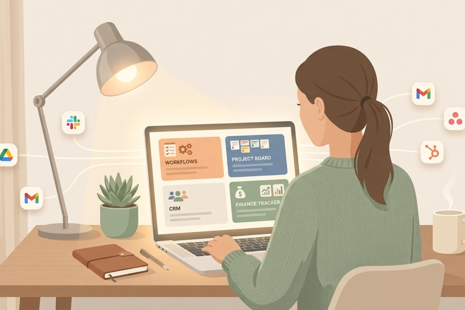 One workspace for business dashboard replacing 10 scattered SaaS tools with a single Notion setup